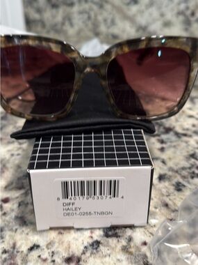 Diff Hailey Tortoiseshell Sunglasses with Pink Gradient Lenses